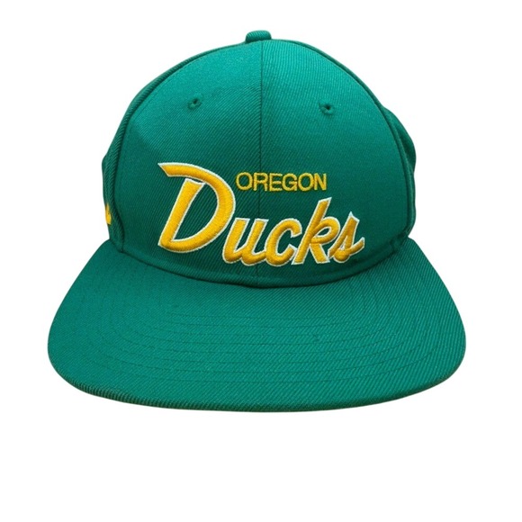 Rare vintage 90s Nike Oregon Ducks Two-tone script SnapBack Baseball Cap